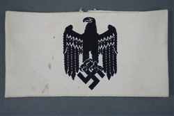 Original German WWII Heer Recruiting Armband With Ink Stamp