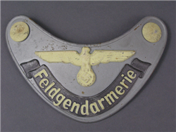 Original German WWII Feldgendarmerie Gorget Without Chain Made By Assmann