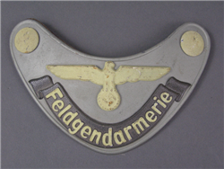 Original German WWII Feldgendarmerie Gorget Without Chain Made By Assmann