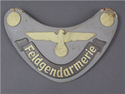 Original German WWII Feldgendarmerie Gorget Without Chain Made By Assmann
