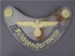 Original German WWII Feldgendarmerie Gorget Without Chain Made By Assmann