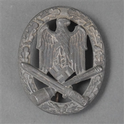 Original German WWII General Assault Badge Unmarked By Gustav Brehmer