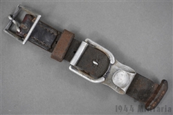 Original German WWII GebirgsjÃ¤ger Rucksack Shoulder Strap Part With Aluminum Hardware