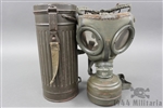Original German WWII M38 Gasmask Container Dated 1940 With Gasmask