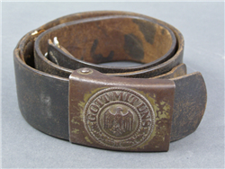 Original German WWII Heer (Army) Combat Worn Belt & Buckle