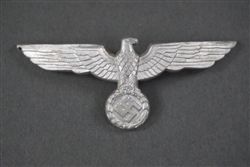 Original German WWII Heer Aluminum Visor Cap Eagle