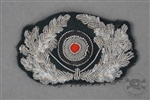 Original German WWII Heer Officerâ€™s Visor Cap Wreath & Cockade