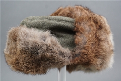 Original German WWII Heer Winter Fur Cap RB Numbered Size 56