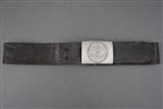 Rare! Original Third Reich Unissued Hitler Jugend Presstoff Belt With Buckle M4/27 Overhoff & Cie