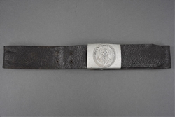 Rare! Original Third Reich Unissued Hitler Jugend Presstoff Belt With Buckle M4/27 Overhoff & Cie