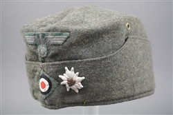 Original German WWII Heer EM/NCO Overseas Cap (FeldmÃ¼tzen)