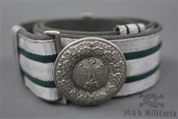 Original German WWII Heer Officerâ€™s Brocade Belt And Buckle Unmarked Assmann
