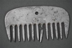 Original German WWII Aluminum Horse Comb Dated