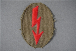 Original German WWII Tropical Heer Artillery Signal Blitz Patch