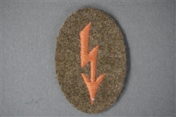 Original German WWII Tropical Heer KraftschÃ¼tzen Infantry Signal Blitz Patch