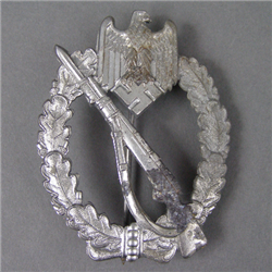 Original German WWII Silver Infantry Assault Badge By Metall und Kunstoff