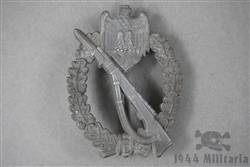 Original German WWII Silver Infantry Assault Badge By Wilhelm Hobacher
