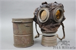 Original Imperial German WWI M1917 Gasmask With Filter And Canister