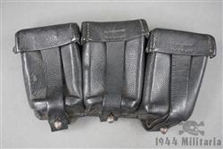 Original German WWII k98 Leather Ammo Pouch Maker Marked & Dated 1942