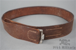 Unissued Original German WWII Brown Leather Combat Belt Size 100cm And Dated 1938
