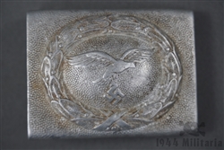 Original German WWII Aluminum Luftwaffe 2nd Model Belt Buckle By Hermann Aurich