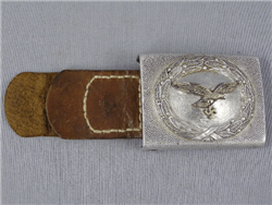 Luftwaffe Aluminum Buckle With Leather Tab