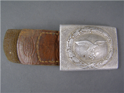 Luftwaffe Aluminum Buckle With Leather Tab