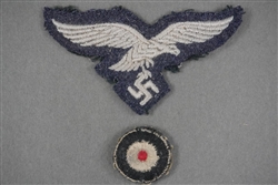 Original German WWII Luftwaffe Overseas Or M43 Cap Eagle And Cockade