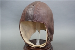 Original German WWII Luftwaffe FK33 Flight Crews Leather Winter Helmet Size 60!