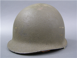 Original US WWII M1 Front Seam Helmet With Original Liner