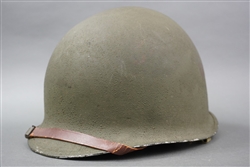 Original US WWII M1 Front Seam Helmet With Original Liner