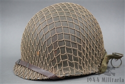 Original US WWII M1 Swivel Bale Helmet With Chinstrap, Firestone Liner & Net