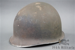 Original US WWII M1 Fixed Bale Helmet Shell With Seaman Liner