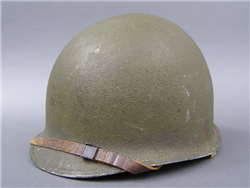 Original US WWII M1 Front Seam Helmet With Original Liner