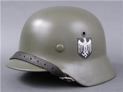 German WWII Refurbished M35 Heer Double Decal Helmet