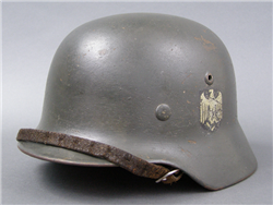 RARE! Original Heer M35 Reissued Double Decal Helmet