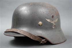 Original Luftwaffe M35 Reissued Single Decal Helmet Q66