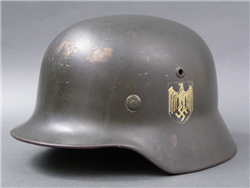 Original German WWII Heer Single Decal M35 Helmet NS64