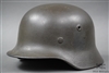 Original German WWII Heer/Waffen SS M40 Camouflaged Brown No Decal Helmet Q64