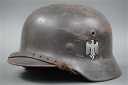 Original German WWII Single Decal M40 Heer (Army) Helmet