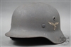 Original German WWII Luftwaffe M40 Single Decal Helmet Q66