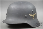 Original German WWII Luftwaffe M40 Single Decal Helmet hkp64