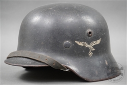 Original German WWII Luftwaffe M40 Single Decal Helmet SE64