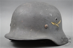 Original German WWII Luftwaffe M40 Single Decal Helmet EF64