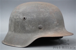 Original German WWII Heer/Waffen SS No Decal M42 Helmet Ex-Whitewashed hkp66