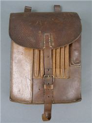 Original German WWII Brown Leather Mapcase (Meldekartentasche M35)