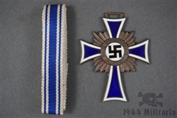 Original Third Reich Bronze Mother Cross With Ribbon