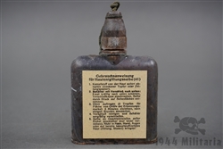 Original German WWII Decontamination Ointment Bottle (Hautentgiftungsalbe 41) With Reproduction Labels
