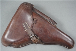 Original German WWII P08 Brown Leather Holster dta And Dated 41