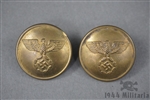 Original Third Reich Political Leaders Greatcoat Buttons Set Of 2